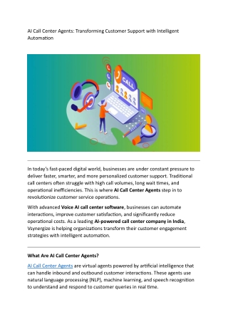 AI Call Center Agents