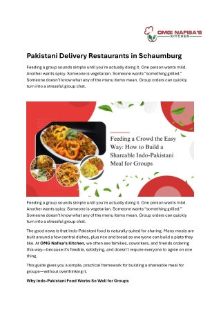 Pakistani Restaurant in park ridge, il