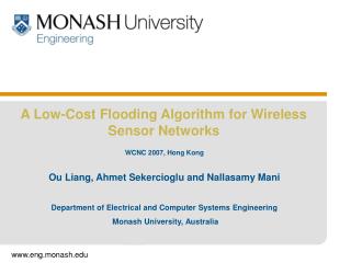 A Low-Cost Flooding Algorithm for Wireless Sensor Networks
