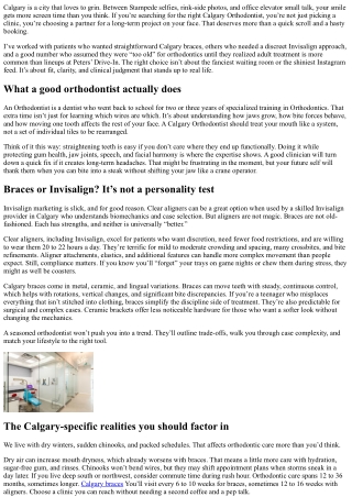 Smile Confidently: Choosing the Right Calgary Orthodontist