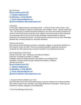 Buy Edu Email in USA 2026