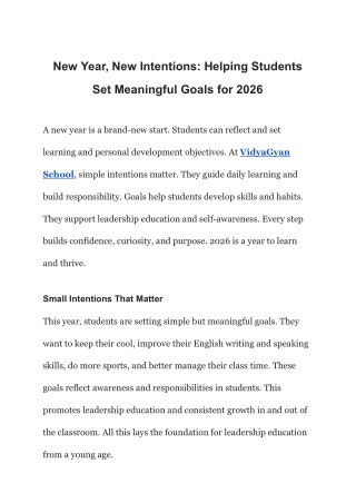 New Year, New Intentions-Helping Students Set Meaningful Goals for 2026