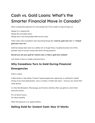 Cash vs. Gold Loans_ What’s the Smarter Financial Move in Canada_