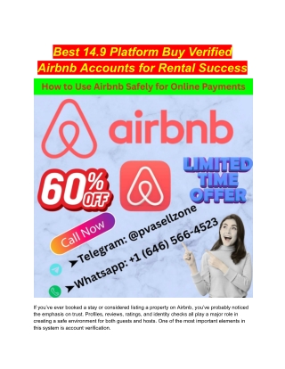 Best 14.9 Platform Buy Verified Airbnb Accounts for Rental Success