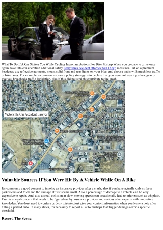 Hit By An Automobile While Riding Your Bike? Below's What To Do Next