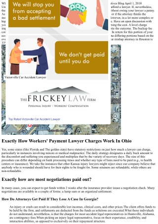 Ohio Employees Compensation Legal Representative Fees: What To Anticipate