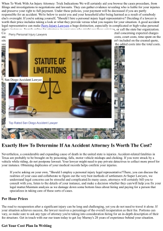 When To Work With An Injury Attorney: Key Signs