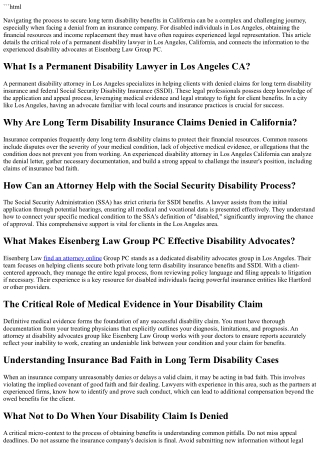10 Essential Facts: Permanent Disability Benefits and Legal Representation in Lo