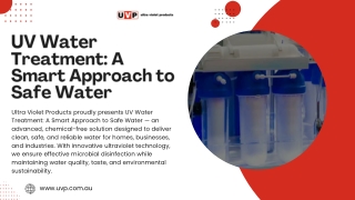 UV Water Treatment A Smart Approach to Safe Water