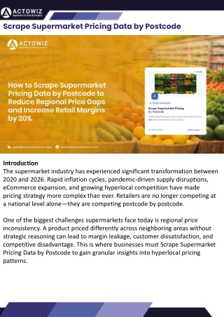 Scrape Supermarket Pricing Data by Postcode