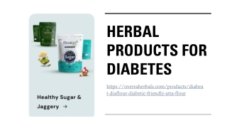 Herbal Products for Diabetes