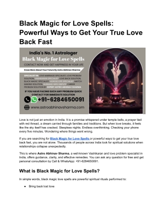 Black Magic for Love Spells – Remove Third Person Problems
