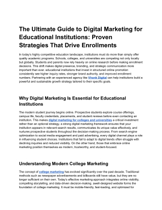 The Ultimate Guide to Digital Marketing for Educational Institutions_ Proven Strategies That Drive Enrollments
