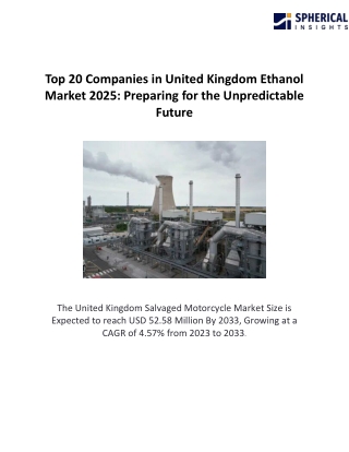 Top 20 Companies United Kingdom Ethanol Market