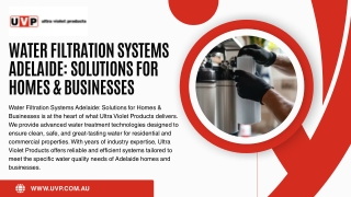 Water Filtration Systems Adelaide Solutions for Homes & Businesses