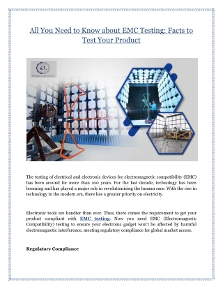 All You Need to Know about EMC Testing: Facts to Test Your Product