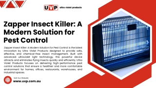 Zapper Insect Killer: A Modern Solution for Pest Control