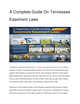 Tennessee Easement Laws: Guide to Property Rights & Access