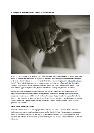 Buccal Treatment In NYC