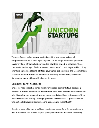 Lessons Indian Startups Can Learn from Failed Unicorns_ Common Mistakes and Smart Corrections