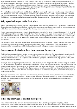 Braces and Speech: Calgary Orthodontist Tips for Adapting