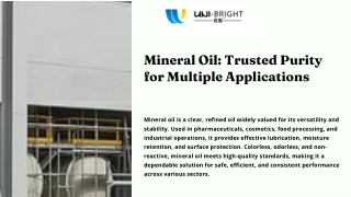 Mineral Oil: Trusted Purity for Multiple Applications