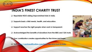 Best Charity Trust in India for Helping Needy Children