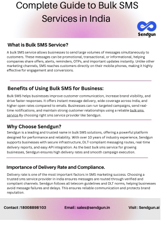 Complete Guide to Bulk SMS Services in India