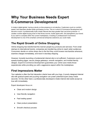 E-Commerce Development Services in India. Webcoir IT Solutions