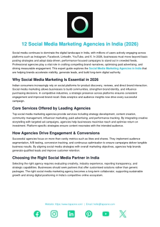 12 Social Media Marketing Agencies in India (2026)