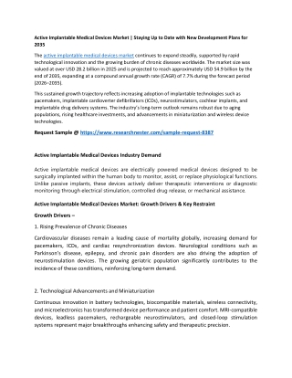 Active Implantable Medical Devices Market