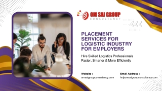 Reliable Placement Services for Logistics Industry Employers | Hire Skilled Logi