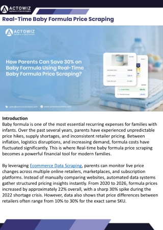 Real-Time Baby Formula Price Scraping