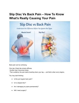 Slip Disc Vs Back Pain – How To Know What’s Really Causing Your Pain