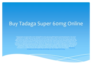 Buy Tadaga Super 60mg Online
