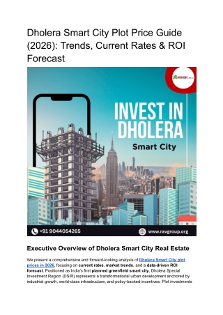 Dholera Smart City Plot Price Guide (2026)_ Trends, Current Rates & ROI Forecast