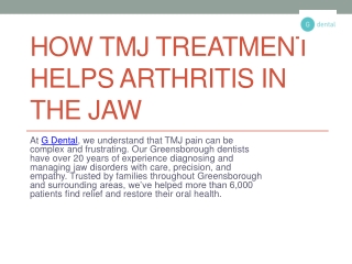 How TMJ Treatment is Beneficial for Arthritis in Jaw?