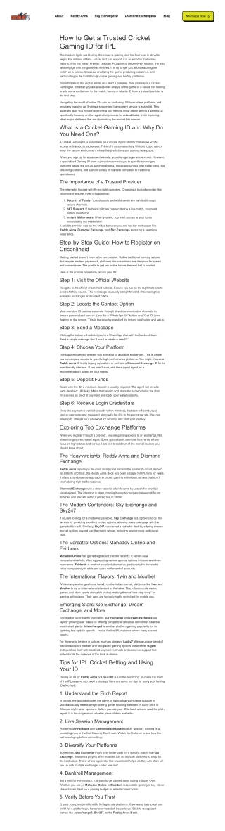 How to Get a Trusted Cricket Gaming ID for IPL