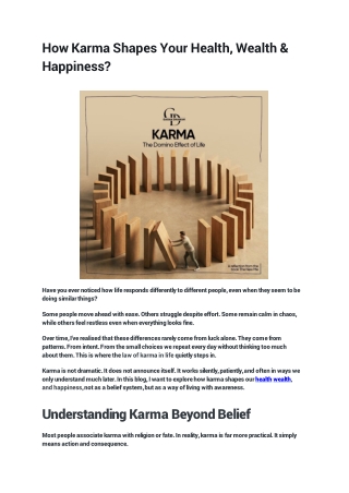 How Karma Shapes Your Health, Wealth & Happiness_