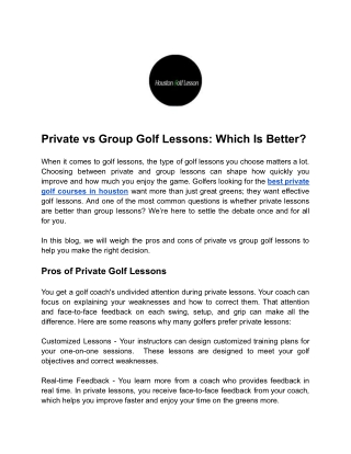 Private vs Group Golf Lessons_ Which Is Better_