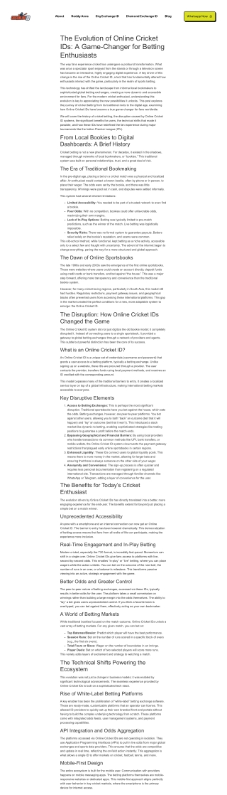 The Evolution of Online Cricket IDs: A Game-Changer for Betting Enthusiasts