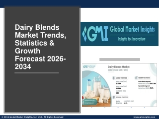 Dairy Blends Market Trends, Statistics & Growth Forecast 2026- 2034