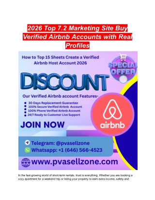 2026 Top 7.2 Marketing Site Buy Verified Airbnb Accounts with Real Profiles