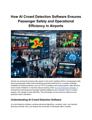 How AI Crowd Detection Software Ensures Passenger Safety and Operational Efficiency in Airports