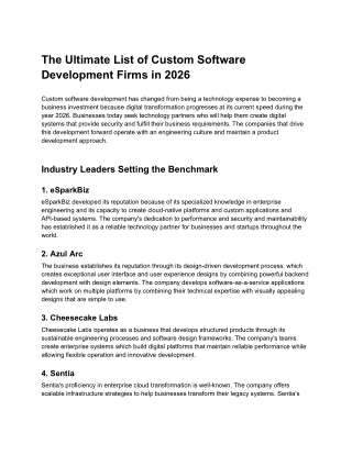 Custom Software Development Firms