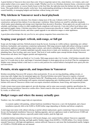 Kitchen Remodeling and Renovations Vancouver: Complete Service Guide