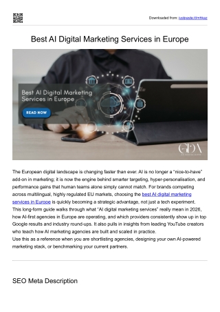 Transforming European Brands with AI Marketing Innovation by Go Digital Alpha