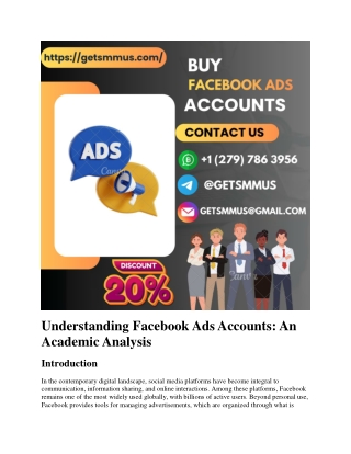 Buy Facebook Ads Accounts