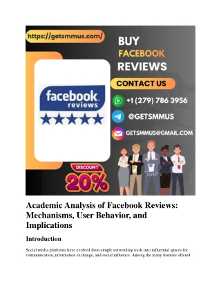 Buy Facebook Reviews