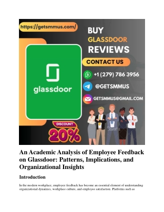 Buy GlassDoor Reviews